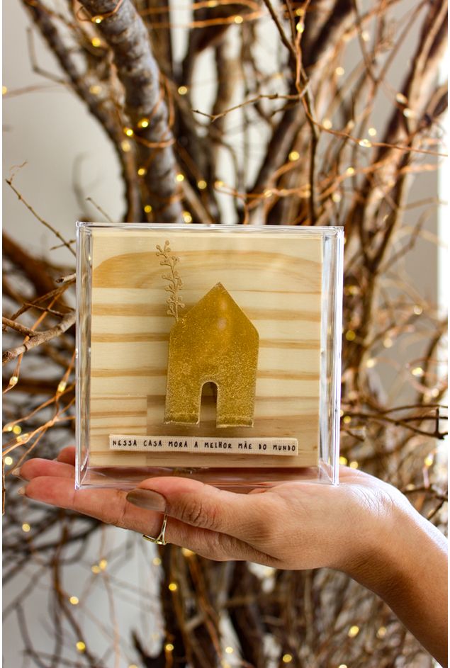 Quadro Acrilico Pinus Nessa Casa Mora a Melhor Mae Mercatto